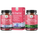 Bundle of G Curve Horny Goat Weed for Women for Enhanced Energy Mood Performance and Extra Strength Saw Palmetto for Women 500mg - DHT Blocker - 30-Day Supply - Hair Vitamins for Hair Loss Supplement