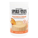 NaturesPlus SPIRU-TEIN, Peaches & Cream - 1.12 lb - Plant-Based Protein Powder - Vitamins & Minerals for Energy - Vegetarian, Gluten Free - 15 Servings