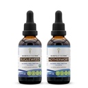 Bugleweed USDA Organic and Motherwort Liquid Extract (2 pcs.) | Alcohol-Free Tinctures | Organic Bugleweed (Ze Lan, Lycopus Virginicus) and Motherwort (Leonurus Cardiaca) Dried Herb (2x2 fl oz)