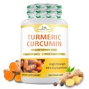 Organic Veda Turmeric and Ginger Supplement, 5 Months Serving, 300 Capsules – 95% Curcumin Organic Turmeric Root with Black Pepper Extract for High Absorption – Joint Comfort & Antioxidants Complex