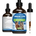 Pet Wellbeing Immune Sure for Cats - Supports Normal Immune Defenses, Gut Flora Balance, Andrographis, Echinacea, Vitamin C, Zinc - Veterinarian-Formulated Herbal Supplement 4 oz (118 ml)