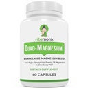 Quad Magnesium Blend by Vitamonk - with Magnesium Orotate, Glycinate Chelate, Magnesium Taurate and Di- Magnesium Malate - High Absorption Magnesium Complex for Sleep, Heart, and Mood