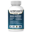 Brain Health Supplement–Memory, Focus & Brain Nourishment Support with Cognizin Citicoline, Phosphatidylserine, Shoden Ashwagandha, B Vitamins, Magnesium & Zinc–60 NutriWit Capsules