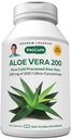 ANDREW LESSMAN Aloe Vera 200-60 Capsules - Provides 200:1 Ultra-Concentrate of Aloe Vera, Soothing Support for Stomach and Digestive System, No Additives, Small Easy to Swallow Capsules