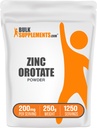 BulkSupplements.com Zinc Orotate Powder - Zinc Minerals Supplement, for Immune Support - Gluten Free, 200mg per Serving, 250g (8.8 oz) (Pack of 1)