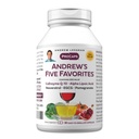ANDREW LESSMAN Andrew's Five Favorites 30 Capsules - Provides 200mg Each of Coenzyme Q-10, Resveratrol, EGCG, Pomegranate and Alpha Lipoic Acid, Powerful Anti-Oxidant Support, No Additives