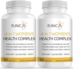 4-in-1 Women’s Hormonal Balance Supplement | Rosehip, Pueraria & Evening Primrose with Soy Isoflavones | Menstrual Cycle, Menopause, Energy Level & Healthy Skin Support 120 Vegan Capsules