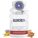 Gluco24 Blood Sugar Support Supplement - Advanced Glucose Complex Supplements with Berberine, Ceylon Cinnamon & Bitter Melon, Vegan, Non GMO - 60 Capsules