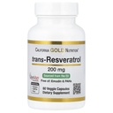 Resveratrol, 98% Pure Trans-Resveratrol, Free of Emodin & PAHs, Italian Sourced, 200 mg, 60 Veggie Capsules
