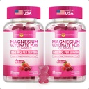 Magnesium Glycinate Plus Gummies 860mg, Sugar-Free, Non-GMO, Gluten-Free, Magnesium Gummies for Adults & Kids, Sleep, Relaxation & Focus, Magnesium Supplement for Women, Mixed Berry Flavor, 120 Count