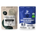 Jungle Powders Men's Health & Vitality Bundle: 5oz Fadogia Agrestis Extract Powder for Drive & Passion + 5oz USDA Certified Organic Wild Blueberry Powder for Enhanced Wellness in Smoothies & Baking!