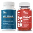 Dr. Tobias Deep Immune Probiotics & Prebiotics and Apple Cider Vinegar Gummies, Supports Digestive Health, Gut Immune Function, Cleanse & Detox for Men & Women with 4.4. Billion CFU & The Mother