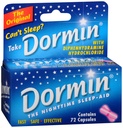 Dormin Nighttime Sleep Aid, Fast, Safe and Non-Habit Forming Melatonin-Free Sleep Aid for Adults, Trusted for 75 Years, 72 Capsules