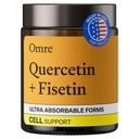 OMRE Quercetin and Fisetin Supplements - Third-Party Tested Senolytic Supplements for Aging Support - 500mg Quercetin Phytosome and 100mg Fisetin - Highly Bioavailable Forms