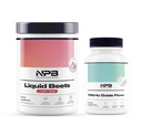 Nature's Pure Blend Nitric Oxide Flow & Liquid Beets Bundle - Blood Pressure Support, Circulation Increase - Organic Beet Root Powder 8,000mg