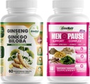 Optimal Wellness Solutions: Herbal Menopause Support and Ginseng + Ginkgo Biloba Energy & Brain Focus Booster for Men & Women
