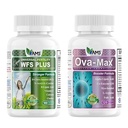 America Medic & Science OVA-Max Prenatal Vitamins for Women (120 Capsules) and WFS Plus Fertility Supplements for Women (90 Capsules)