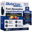 Liquid Glutathione Supplement, Lemon Berry Flavored Acerola Energy Booster w/Zinc, Daily Vitamins & Minerals, Zero Sugar Formulation, Everyday Auto-Immune Support for Adults, 0.34 fl oz, Pack of 30