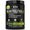 Zeal Naturals Electrolyte Powder - 90 Servings | Keto Electrolytes Powder | Zero Sugar, BCAAs, B-Vitamins | Potassium, Zinc, Magnesium | Hydration Powder Recovery Drink | Lemon Lime