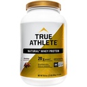True Athlete Natural Whey Protein Powder, 20g Protein per Serving, Hormone Free Whey Concentrate with Probiotics & Digestive Enzymes, No Artificial Sweeteners, Chocolate Flavor, 2.5 lb, 37 Servings