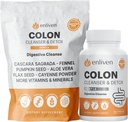 enliven Gentle Colon Cleanse Detox Pills for Daily Support | Natural Herbal Formula with Aloe, Fennel & Ginger | Supports Weight Loss, Regularity & Digestive Health | Non-Habit Forming | 60 Capsules