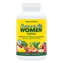 NaturesPlus Source of Life Women - 120 Tablets - Multivitamin & Mineral Supplement - with Iron, Calcium, Folate & Lutein - Gluten Free, Vegetarian - 60 Servings