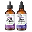 Wild & Organic Milk Thistle Tincture 4 fl oz & Liver Cleanse Tincture 4 fl oz