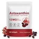 Astaxanthin Supplements 120 Softgels, Astaxanthin 12mg from Microalgae, Antioxidant Support, Daily Wellness Formula, 4 Month Supply