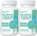 TUDCA Bile Salts Supplement 1000mg - 120 Veggie Capsules,Liver Support Supplement for Detox Cleanse,Gelatin Free