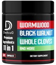 DEDICAD Wormwood Capsules Supplement - Extracted from Black Walnut, Cloves, Turmeric, Apple, Berberine HCl & More - 11 Ingredients Combined for Immune System, Body Management - 60 Capsules