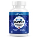 Vital Nootropic 12-in-1 Brain Supplement for Memory, Focus & Energy Support – L-Tyrosine, Bacopa, Rhodiola, Caffeine, B Vitamins – Cognitive Balance Capsules for Men & Women-30 Days Supply