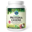 Natural Factors Whole Earth & Sea Organic Protein & Greens - Plant-Based Protein for Healthy Energy Support - Antioxidant Support Powder Supplement - Tropical, 1.44lbs (20 Servings)