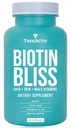 Biotin Bliss Skin Hair Nails Vitamins + Saw Palmetto Supplement Volumizer & Thickening Formula for Men Women Folate MSM B Complex for Hair Growth & Strength 60 Capsules 30-Day Supply