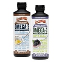Barlean's Omega 3 Liquid Supplement Bundle, BlackBerry Smoothie Flax Seed Oil and Piña Colada Fish Oil Supplements Set, 16 oz