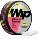 Wip Energy Pouches, Sugar Free Blend with 200 MG Natural Caffeine, B Vitamins, Minerals & L Theanine for Energy Support, Pre Workout for Active Lifestyles, Fruit Punch, 1 Can, 15 Pouches