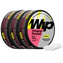 Wip Energy Pouches, Sugar Free Blend with 200 MG Natural Caffeine, B Vitamins, Minerals & L Theanine for Energy Support, Pre Workout for Active Lifestyles, Fruit Punch, 3 Cans, 15 Pouches per can