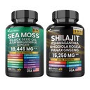 Dynamic Vitality Bundle - Sea Moss 7000mg, Black Seed Oil 4000mg, Ashwagandha, Ginger, Shilajit 9000mg, Rhodiola Rosea, Panax Ginseng - Herbal Supplement - Vegan Capsules