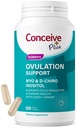 CONCEIVE PLUS Ovulation Support | Myo-Inositol & D-Chiro Inositol for Women Fertility | PCOS Supplements for Reproductive Health Hormone Balance for Women | COQ10, Folic Acid, Ginger | 30 Day Supply