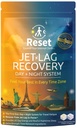 Reset Jet Lag Recovery System | Day and Night Transdermal Patches with Extra Strength Melatonin, Magnesium and B Vitamins | Travel Fatigue Relief, Sleep Support and Energy Boost |12 Patches
