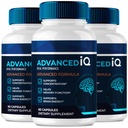 Advanced IQ Brain Supplements for Memory and Focus Capsules, Advanced IQ Memory Pills for Brain - Maximum Strength, All Natural Formula Nootropic Pills, AdvancedIQ Health Support Reviews (3 Pack)