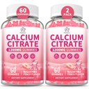 Pure Calcium Citrate 1200 mg Gummies for Adults, High Absorption Calcium Supplements for Women & Men, Sugar Free, Non-GMO, Gluten Free, Supports Bone,Teeth,Muscle & Immune - Peach Flavor
