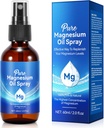 Magnesium Oil for Feet, Magnesium Oil, Pure Magnesium Oil Spray in Glass Bottle, Nourish The Skin, Alleviate Hair Loss, 2 fl oz