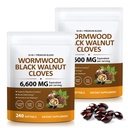 18-in-1 Wormwood Black Walnut Clove Herbal Softgels, Rapid Gut Cleanse & Digestive Health with Black Walnut Hull, Wormwood, Clove, Garlic, Oregano, Pumpkin Seed, Easy-to-Swallow -2Pack