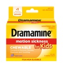 Dramamine Motion Sickness Chewable for Kids, Prevent & Relieve Motion Sickness, Dizziness & Nausea, Grape-Flavored Tablets, 8 Count