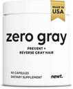 ZERO GRAY™ Anti Grey Hair Supplements to Reverse Gray Hair Permanently Fast | Restore Natural Color & Prevent Grey Hair Growth | Biotin, Vitamins, Catalase Supplement Men & Women | 90 Capsules