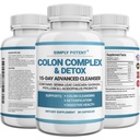 Simply Potent Natural Colon Cleanse - Gentle Colon Cleanser Supplement for Digestive Health - Supports Detoxification and Regularity - 60 Capsules
