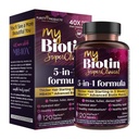Purity Products - MyBiotin SuperClinical - 5-in-1 Multivitamin for Women with Biotin | MB40X 40X More Soluble | Hair Growth, Skin & Nails | Energy, Metabolism & Gut Health | 120 Tablets