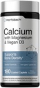 Horbäach Calcium Magnesium D3 | 180 Coated Caplets | Supports Bone Density | Supplement for Men and Women | Vegan, Non-GMO, Gluten Free
