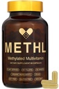 Methylated Multivitamin Fermented Organic Greens & Turmeric, Activated B Vitamins (5‑MTHF & Methyl B12), Vegan, Gluten Free, Energy & Immune Support, 60 Capsules