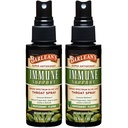 Barlean's Peppermint Lemon Olive Leaf Extract Throat Spray, 1.5oz, 2pk | Immune support spray, itchy throat relief, sage, peppermint lemon, olive leaf extract liquid, oleuropein antioxidant, 2 pack